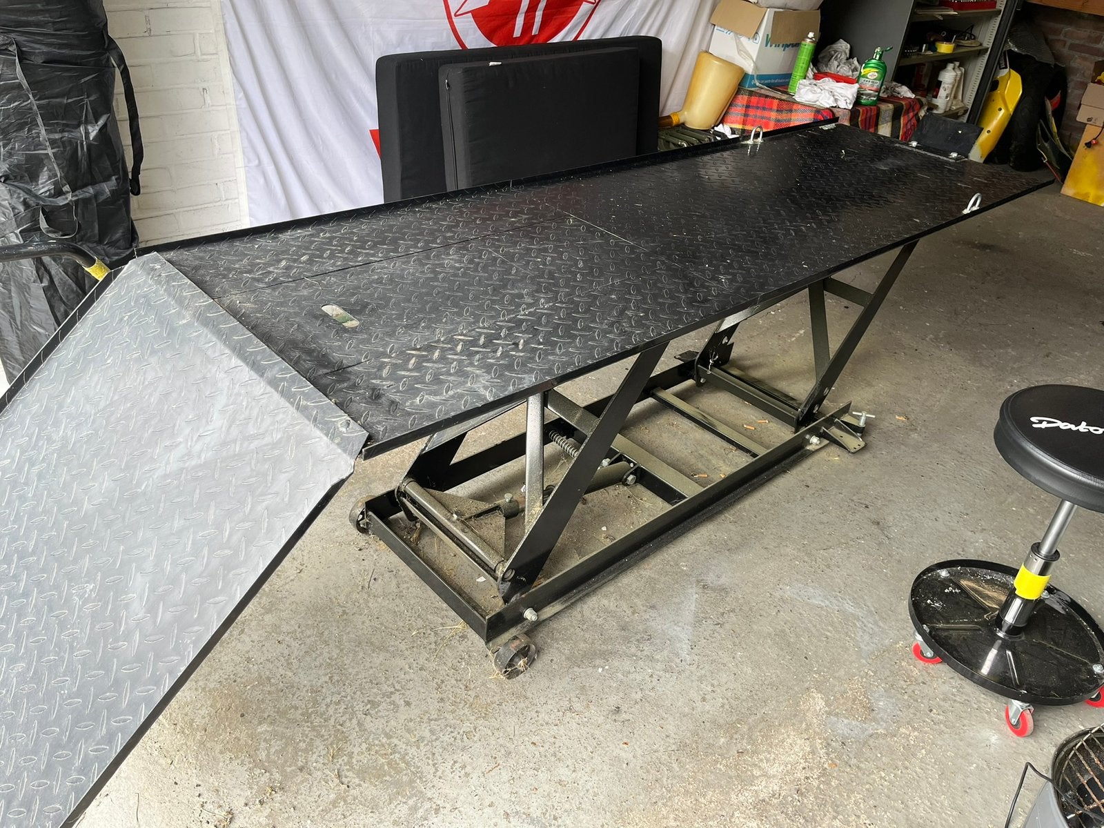 Datona motorheftafel 220x70 cm 450kg, Ophalen