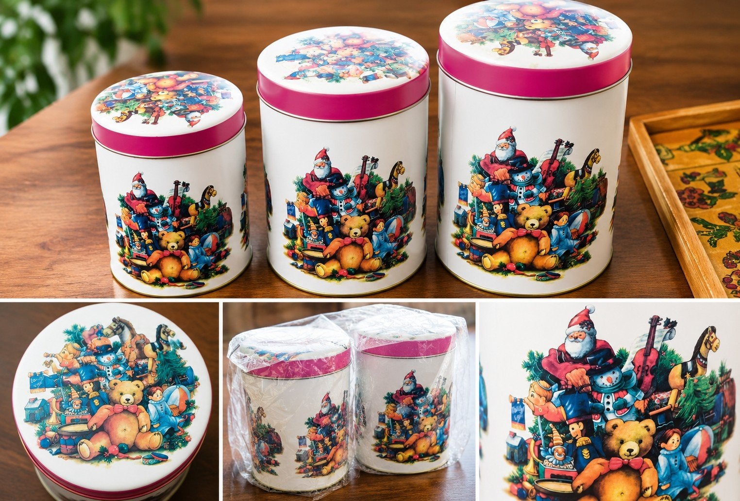 Prachtige set van 3 nostalgische kerstblikken – Nieuwstaat!, Ophalen, Nieuw, Overige, Overige merken