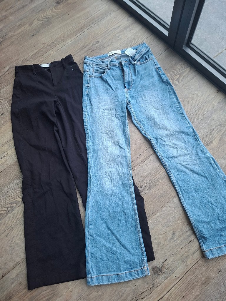 Broek, Kleding | Dames, Broeken en Pantalons, Ophalen, Zo goed als nieuw, Zwart, Lang