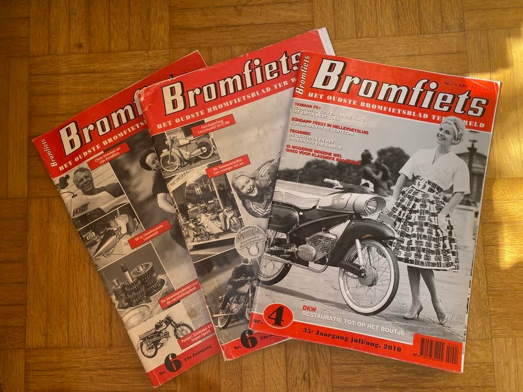 Set: 3 x tijdschrift Bromfiets, Ophalen of Verzenden, Overige typen, Overige merken