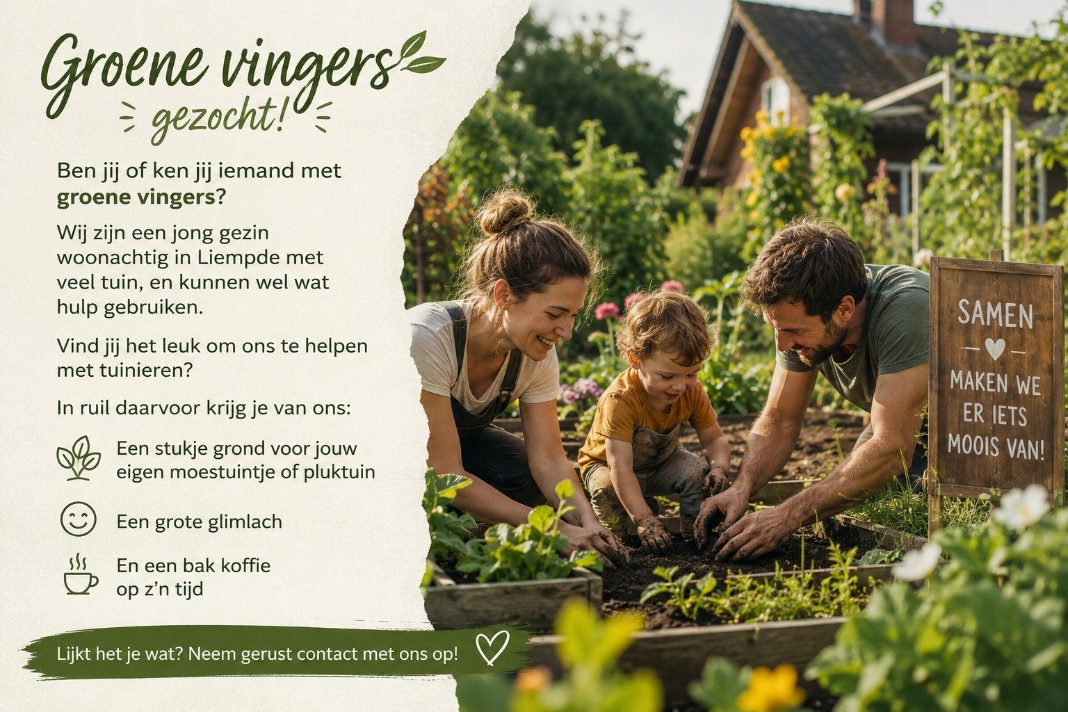 Groene vingers gezocht !, Ophalen