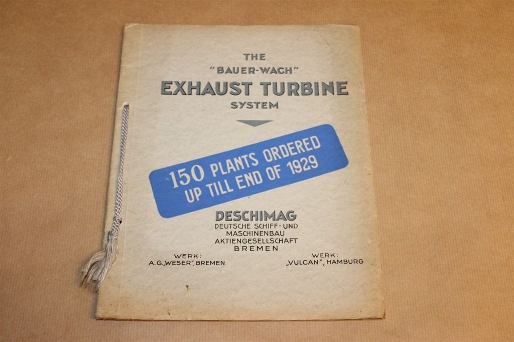 The Bauer-Wach Exhaust Turbine Stystem [scheepvaart], Verzamelen, Ophalen of Verzenden, Gebruikt, Boek of Tijdschrift