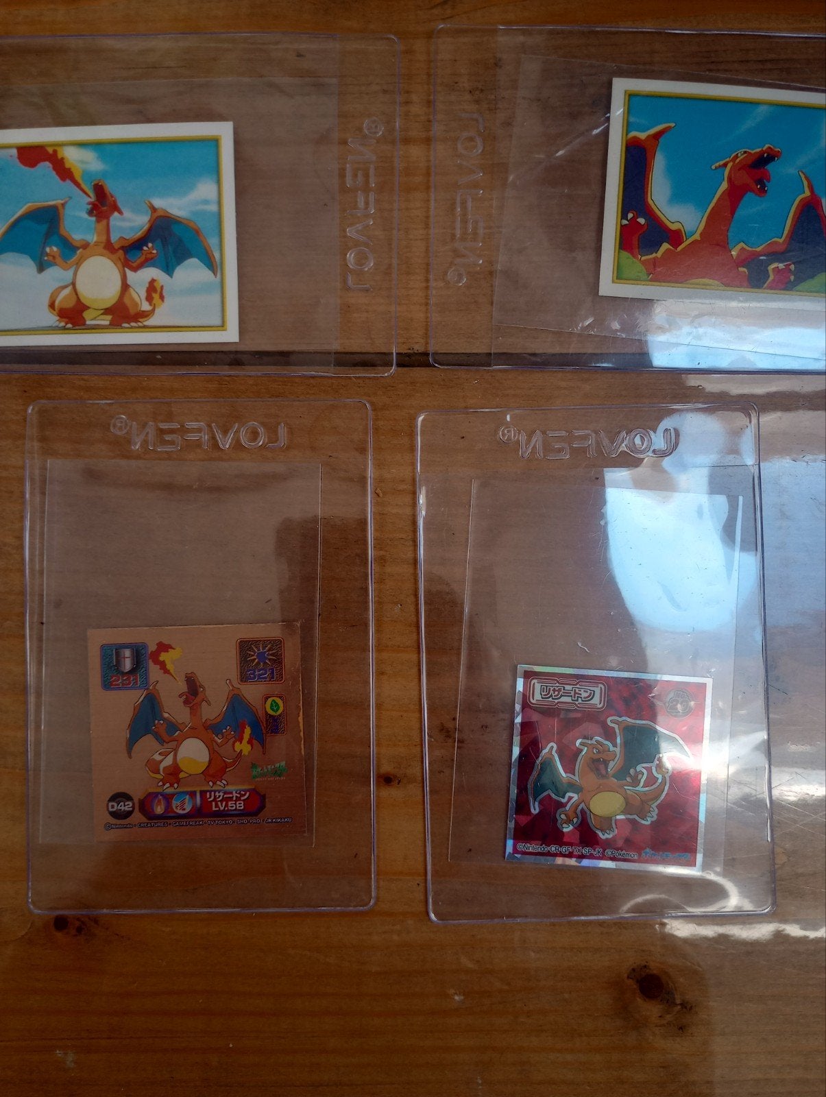 Zeldzame Charizard Pokémon Kaarten - Japanse Versie, Ophalen of Verzenden, Zo goed als nieuw, Meerdere kaarten, Foil