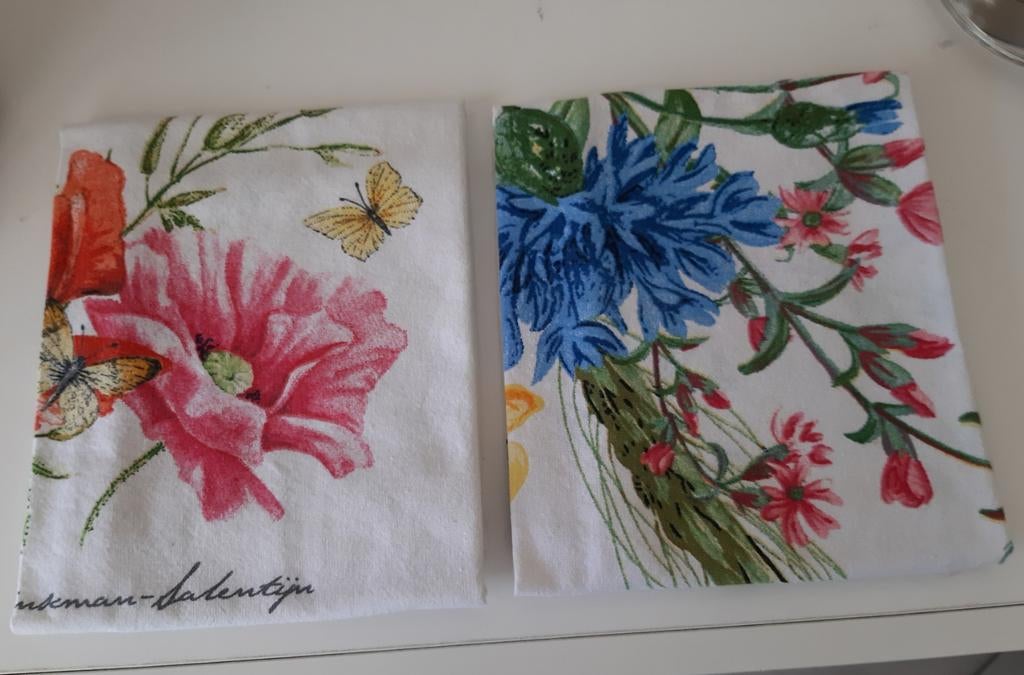 Theedoeken van Janneke Brinkman 2 Stuks, Huis en Inrichting, Keuken | Textiel, Ophalen of Verzenden, Zo goed als nieuw, Theedoek of Handdoek