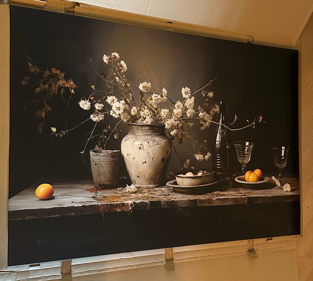 Canvas schilderij met bloemen te koop! NIEUW, Ophalen, Nieuw, Schilderij, 100 tot 125 cm