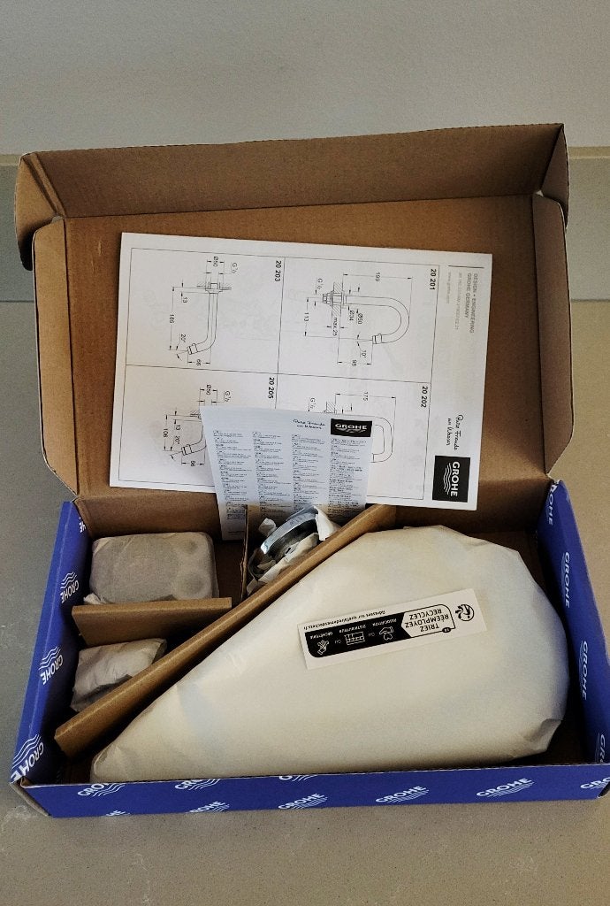 Nieuw in doos- GROHE Toiletkraan Universal - Chroom - 19,9cm, Ophalen of Verzenden, Nieuw, Chroom, Kraan