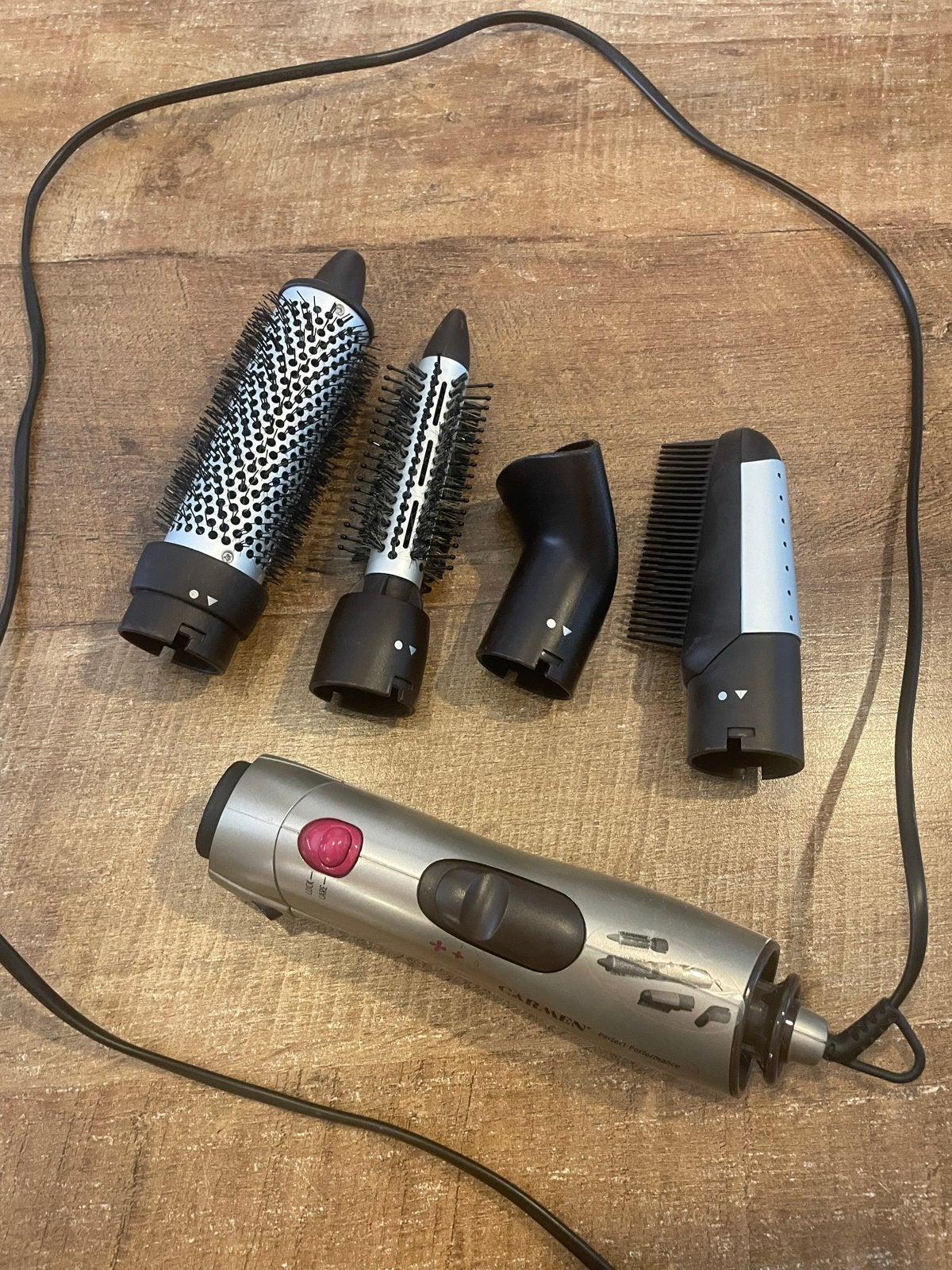 Carmen (reis)föhn+borstelset, Ophalen of Verzenden, Gebruikt, Haarverzorging