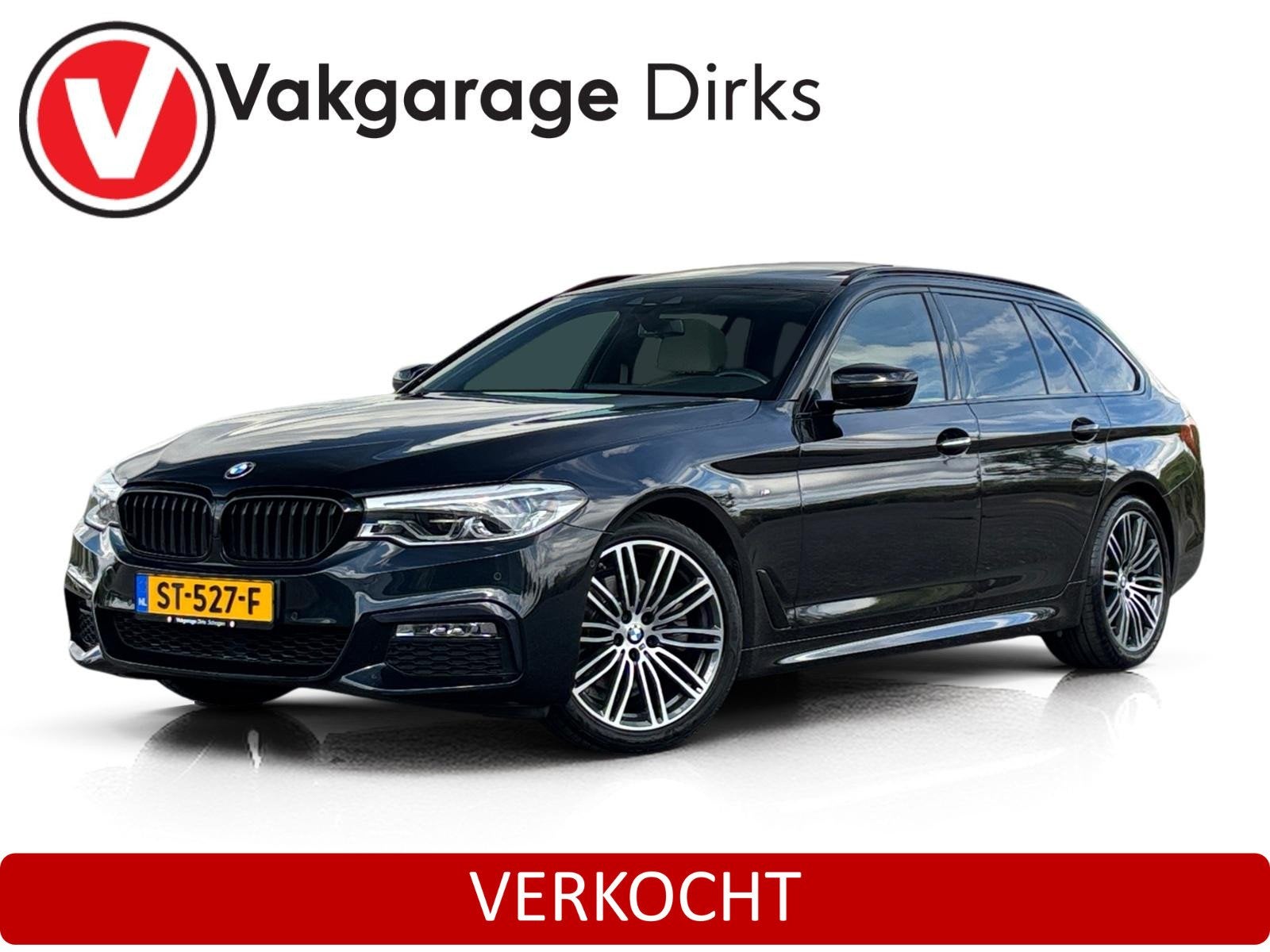 BMW 5-serie Touring 520i M-Sport ✅ Pano ✅ Trekhaak ✅ C, Auto's, Automaat, Achterwielaandrijving, Gebruikt, Euro 6