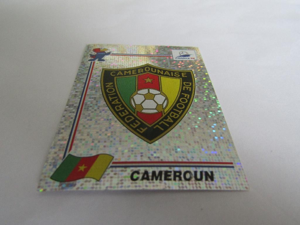 WK FRANCE 98 BADGE CAMEROUN NR. 121, Ophalen of Verzenden, Nieuw, Buitenlandse clubs, Poster, Plaatje of Sticker