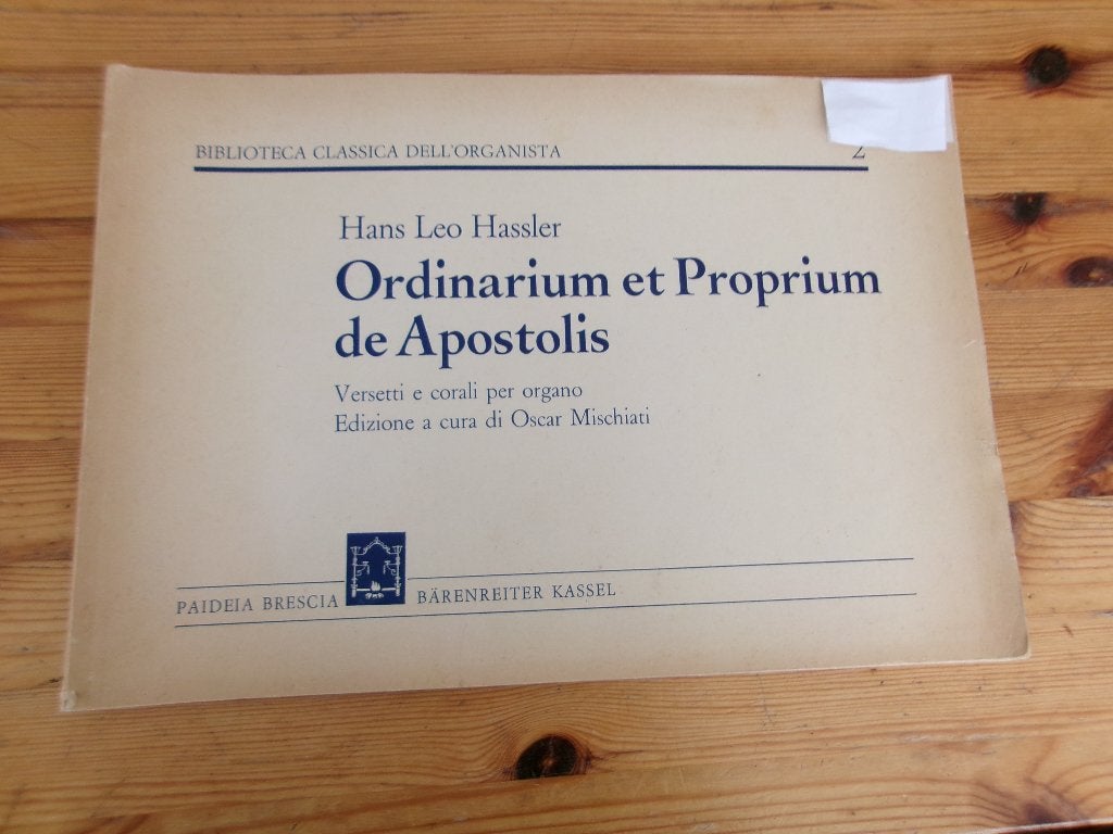 Hans Leo Hassler - Ordinarium et Proprium de Apostolis, Orgel, Gebruikt, Klassiek, Ophalen of Verzenden