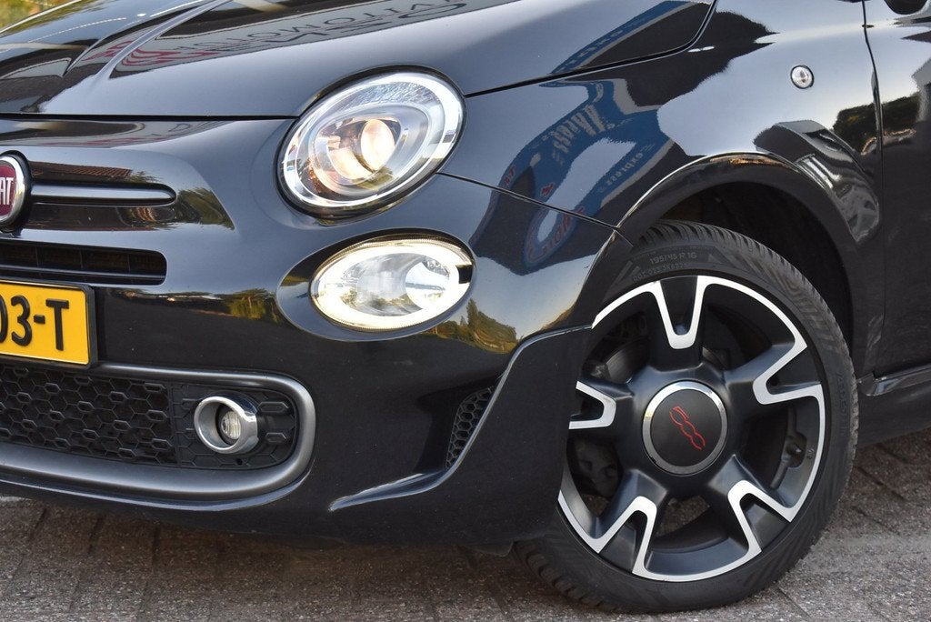 Fiat 500 C 1.2 Sport Leder Cruise Airco VOL, Auto's, Gebruikt, 4 cilinders, Zwart, Leder