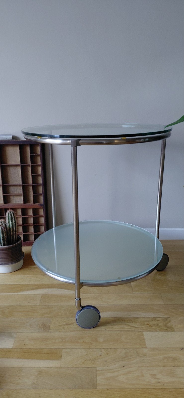 IKEA Strind barcart vintage Ehlén Johansson, Huis en Inrichting, Ophalen, Minder dan 50 cm, Gebruikt, Rond
