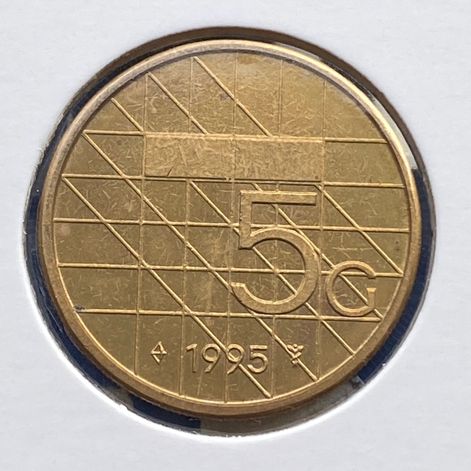 5 Gulden / Vijfje uit 1995 van Beatrix, Postzegels en Munten, Munten | Nederland, Verzenden, Koningin Beatrix, 5 gulden, Losse munt