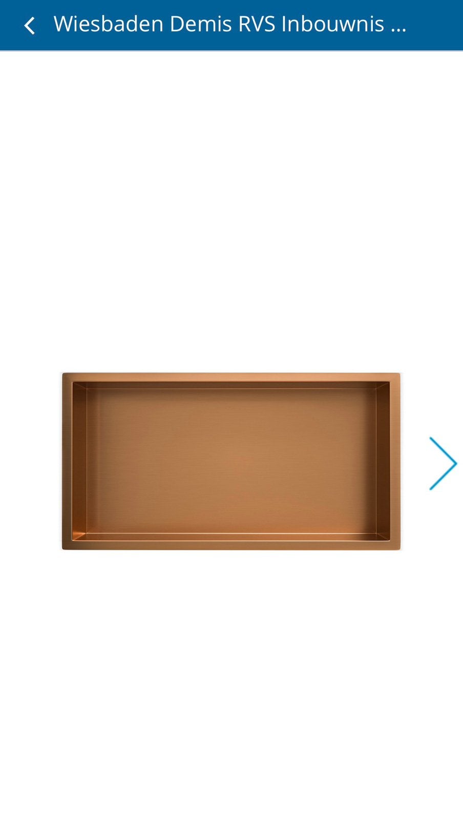 Wiesbaden Demis RVS Inbouwnis 30x60x10 cm, Minder dan 50 cm, Overige typen, Nieuw, Ophalen of Verzenden