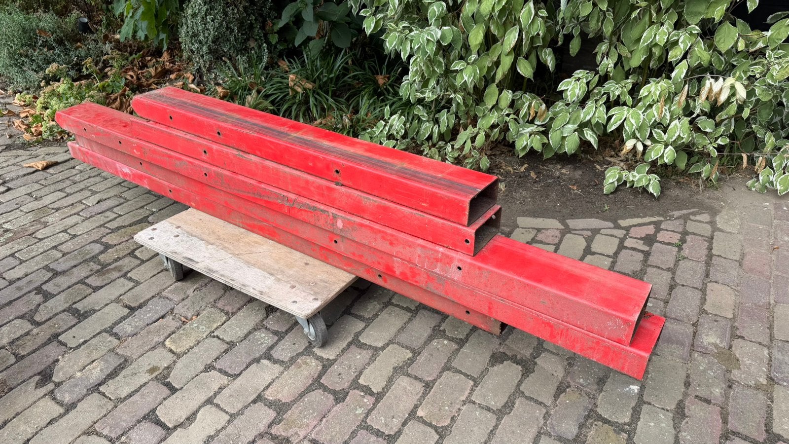 Stalen kokers 80x160mm, 4mm wanddikte - diverse lengtes, Ophalen, Gebruikt, IJzer