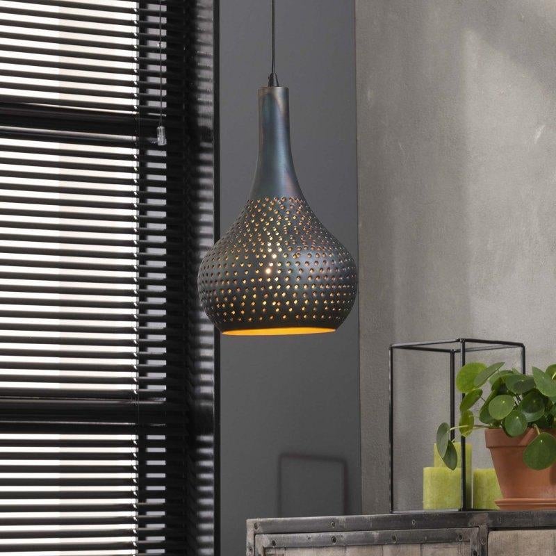 Hanglamp 1x industry concrete kegel/Zwart bruin, Ophalen, Nieuw, Minder dan 50 cm