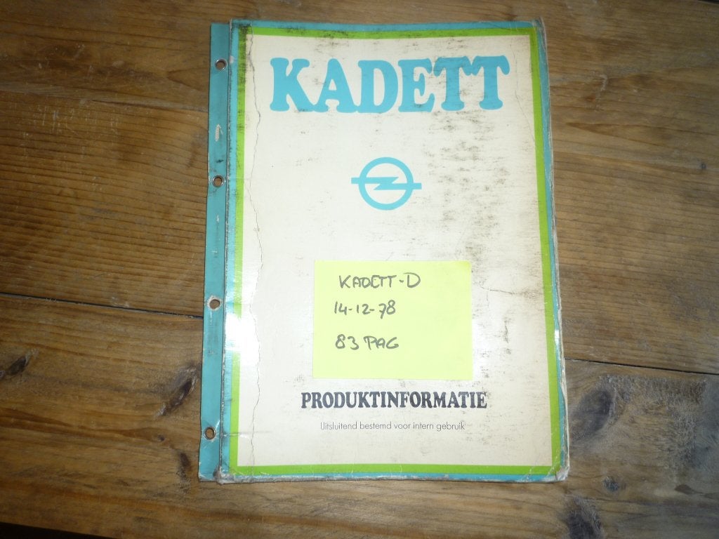 Opel Kadett-D Nieuwigheden NL, Ophalen of Verzenden