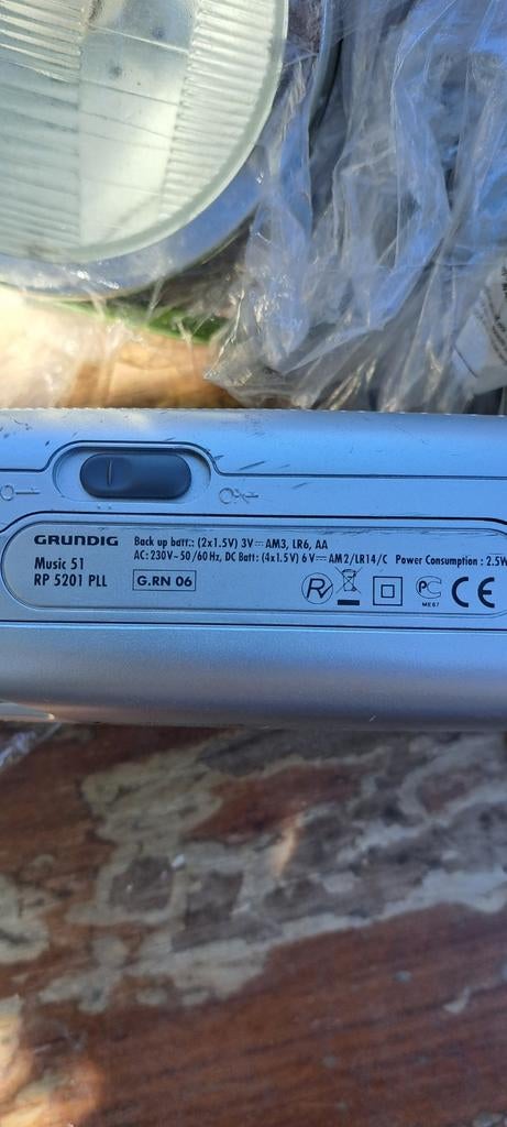 Grundig Music 51 RP 5201 PLL Radio - Zilver, Ophalen of Verzenden, Gebruikt, Radio