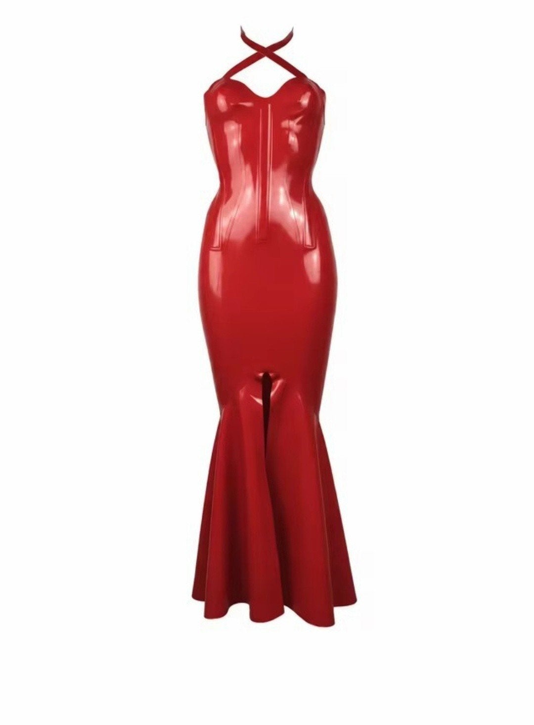 Mooie halterjurk in latex, tm 6XL, Kleding | Dames, Verzenden, Nieuw