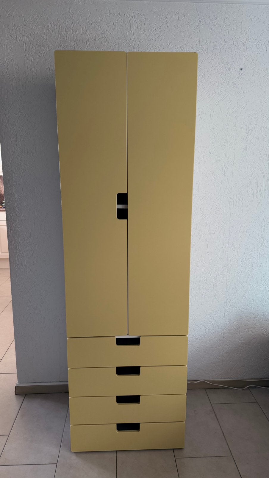 IKEA kast geel SMÅSTAD/PLATSA, 4 lades/3 planken (60x50x192), Ophalen, 50 tot 70 cm, 105 cm of meer, Zo goed als nieuw