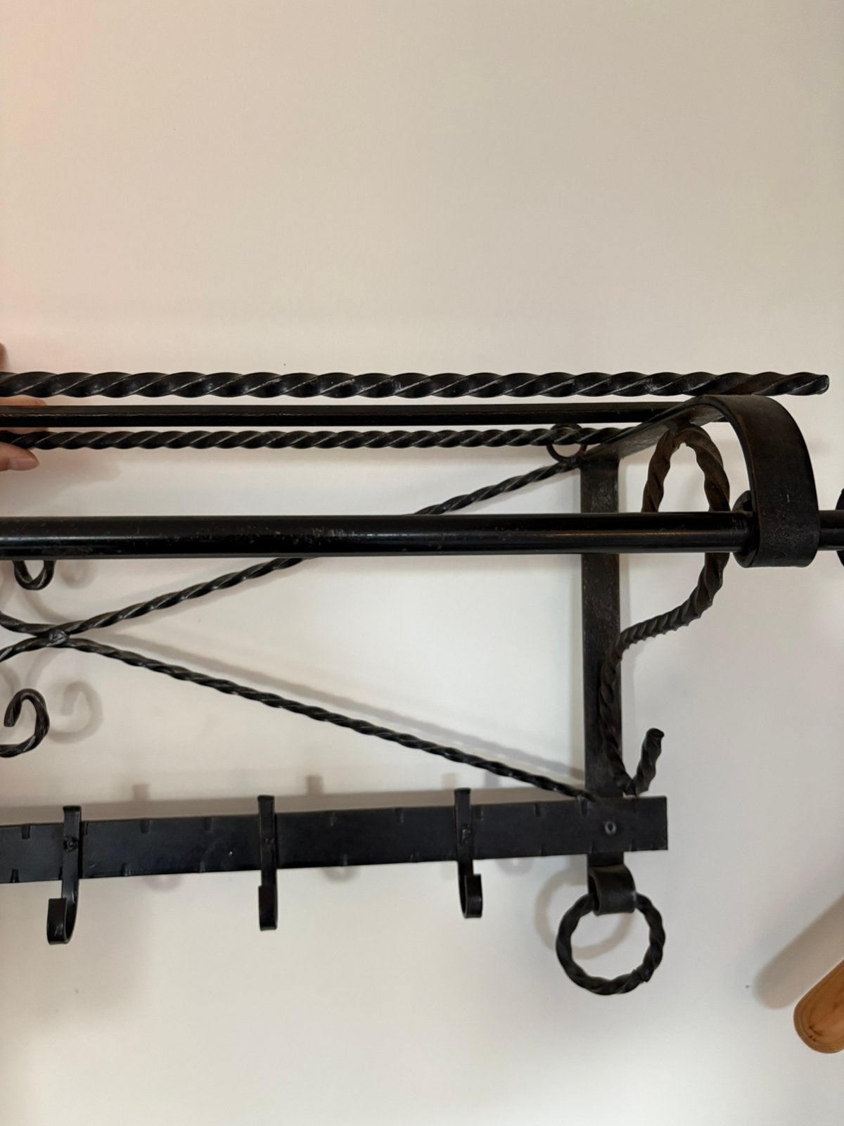Brocante kapstok staal, Huis en Inrichting, Ophalen, Zo goed als nieuw, Metaal, Wandkapstok