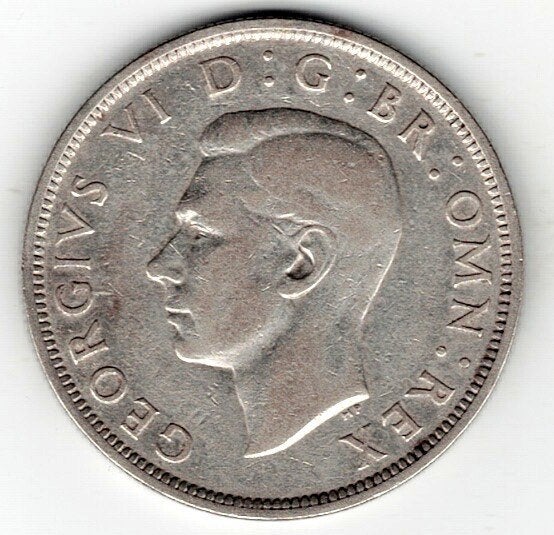26-1755 Engeland halfcrown 1939, Ophalen of Verzenden, Overige landen, Losse munt, Zilver