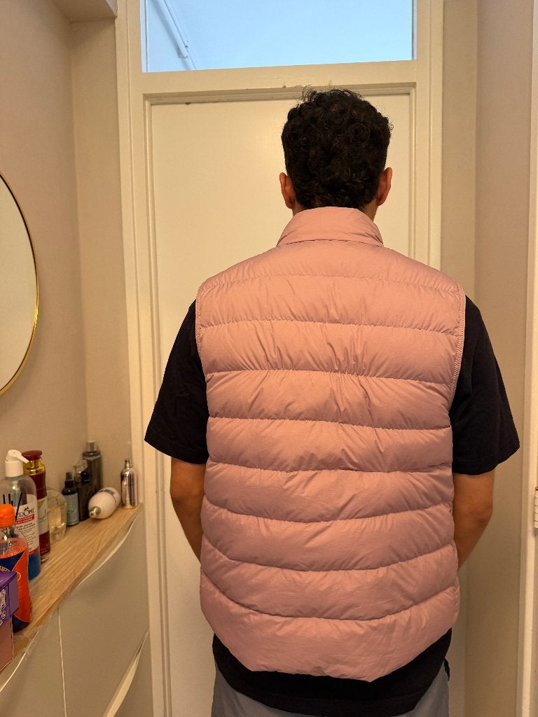 Moncler Bodywarmer Lichtroze Maat S Origineel, Kleding | Heren, Jassen | Zomer, Zo goed als nieuw, Maat 46 (S) of kleiner, Roze