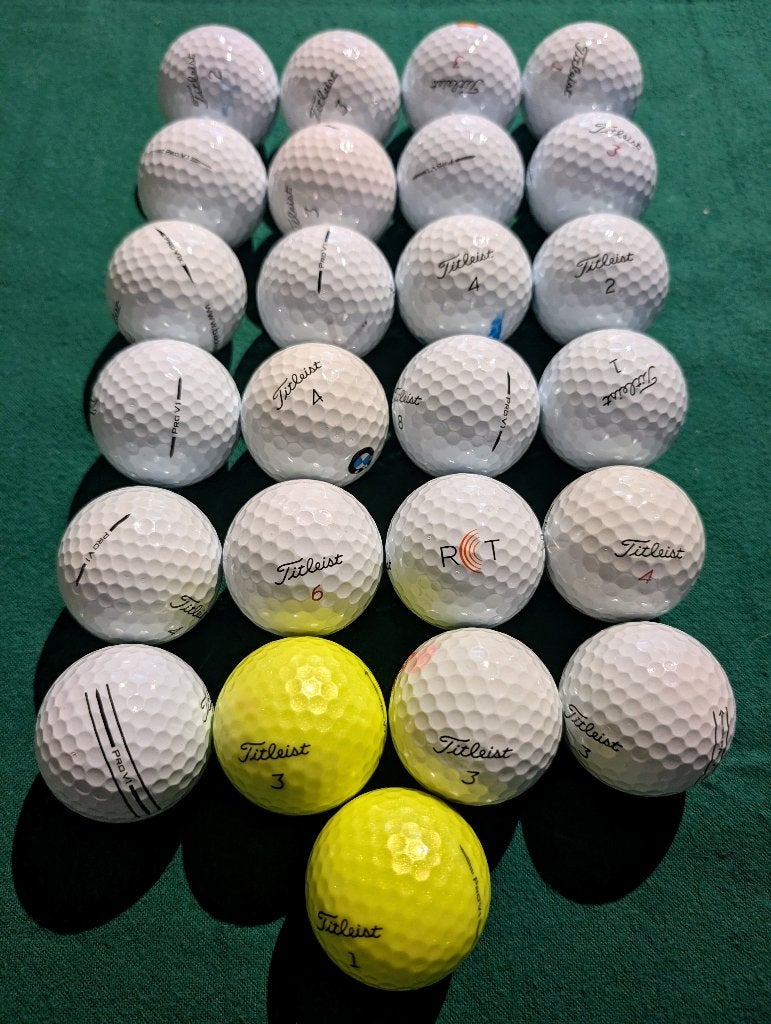 25 Stuks Titleist ProV1(X) Golfballen AAAA, Sport en Fitness, Ophalen of Verzenden, Zo goed als nieuw, Bal(len), Overige merken
