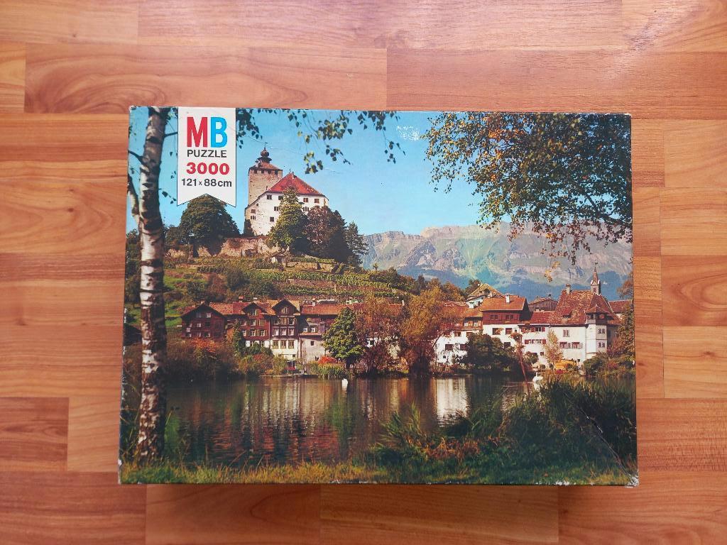 MB puzzel Buck's Switserland 3000 stukjes, Ophalen of Verzenden, Meer dan 1500 stukjes, Gebruikt, Legpuzzel