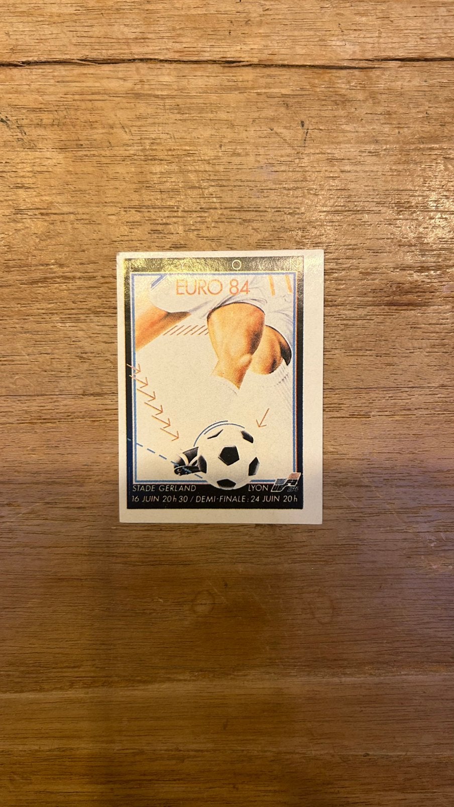 Panini Euro 84 plaatje Poster Lyon EK 84, Verzenden, Zo goed als nieuw, Sticker