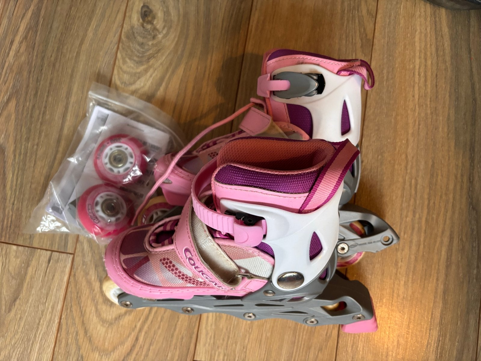 Nijdam Quad,Trike,Inline Skates Verstelbaar Roze Maat 27-30, Ophalen of Verzenden, Verstelbaar, Gebruikt, Kinderen