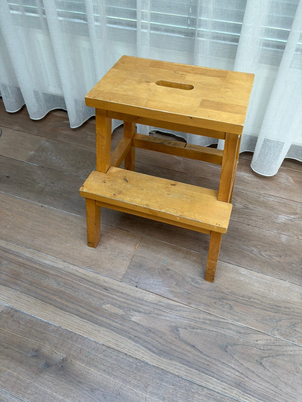 Houten opstapje krukje Ikea Bekvam, Huis en Inrichting, Krukjes, Ophalen, Zo goed als nieuw, Hout