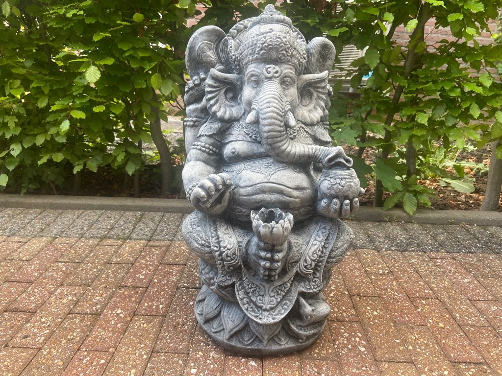 Ganesha , hoogte 65cm, Tuin en Terras, Ophalen, Nieuw, Beton, Dierenbeeld