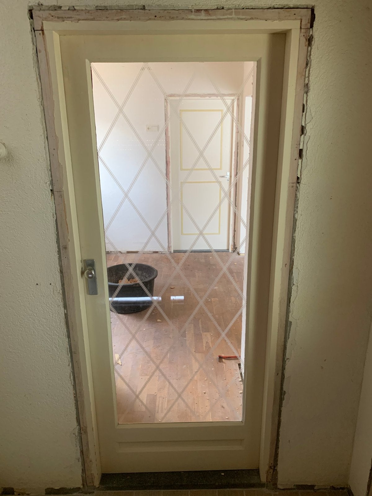 Glas in lood deur, Ophalen, Binnendeur, 200 tot 215 cm, Glas