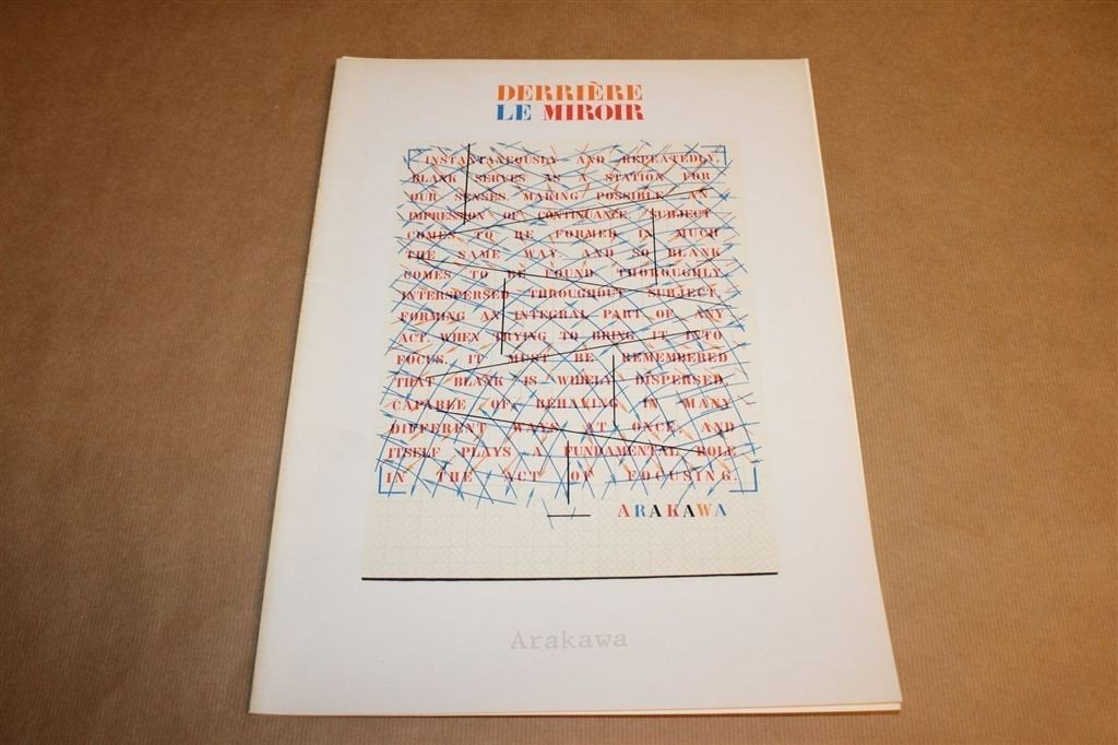 Kunstuitgave Derrière Le Miroir. Arakawa. Zeldzaam. 1977., Ophalen of Verzenden, Gelezen