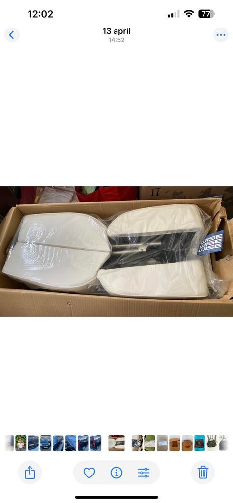 Nieuw in doos WISE  rug aan rug stoel voor boot., Ophalen of Verzenden, Nieuw, Zeilboot of Motorboot