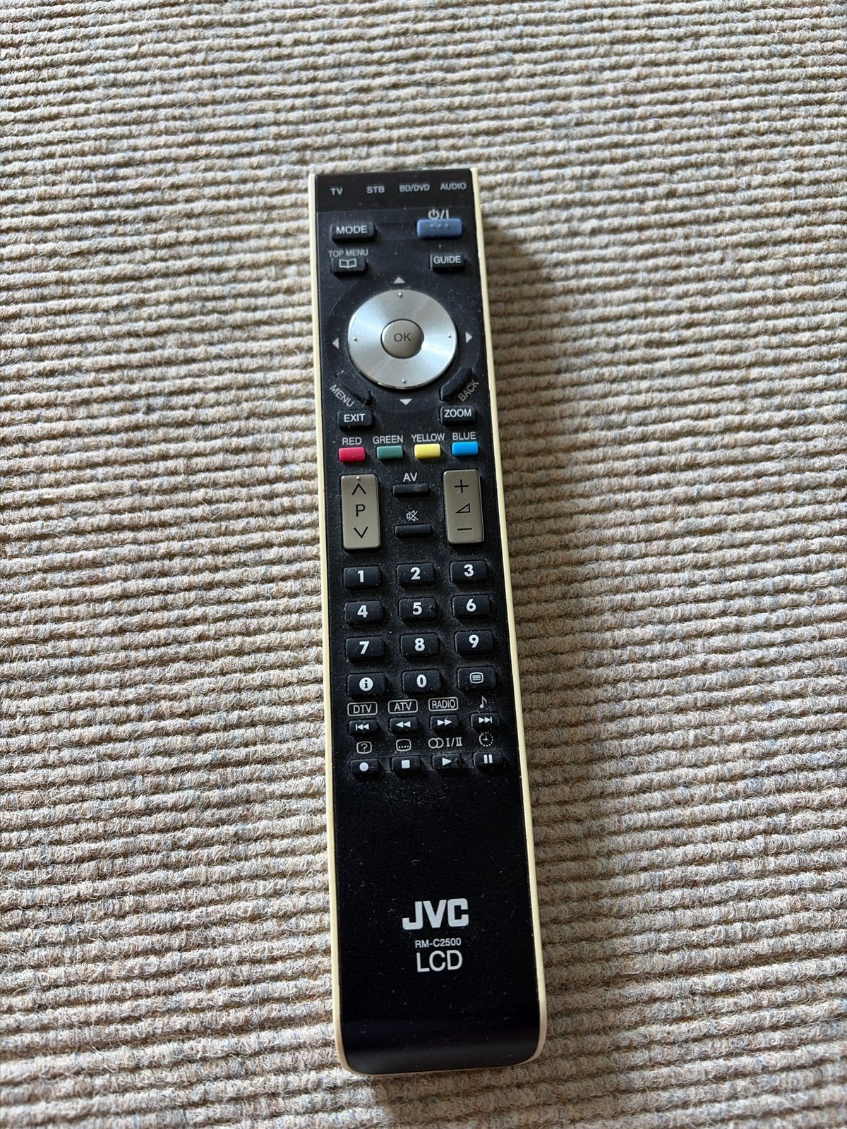 JVC RM-C2500 LCD Afstandsbediening, Ophalen of Verzenden, Gebruikt, Origineel, Tv