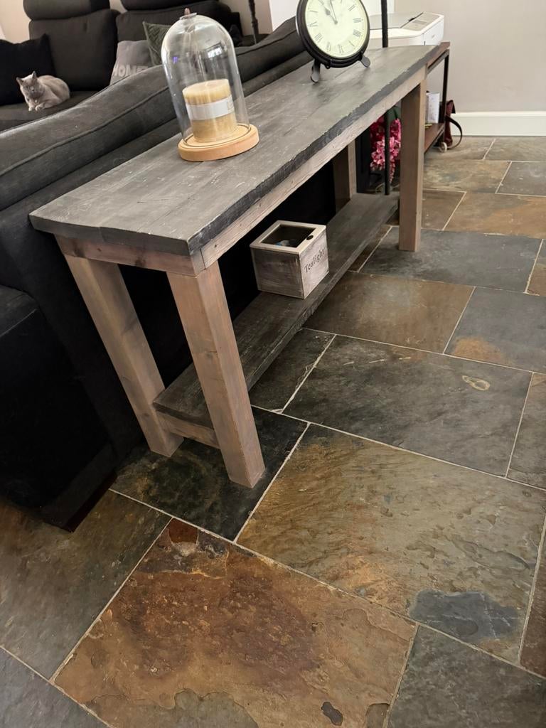 Sidetable hout, Huis en Inrichting, Tafels | Sidetables, Ophalen, Zo goed als nieuw, 25 tot 50 cm, Rechthoekig