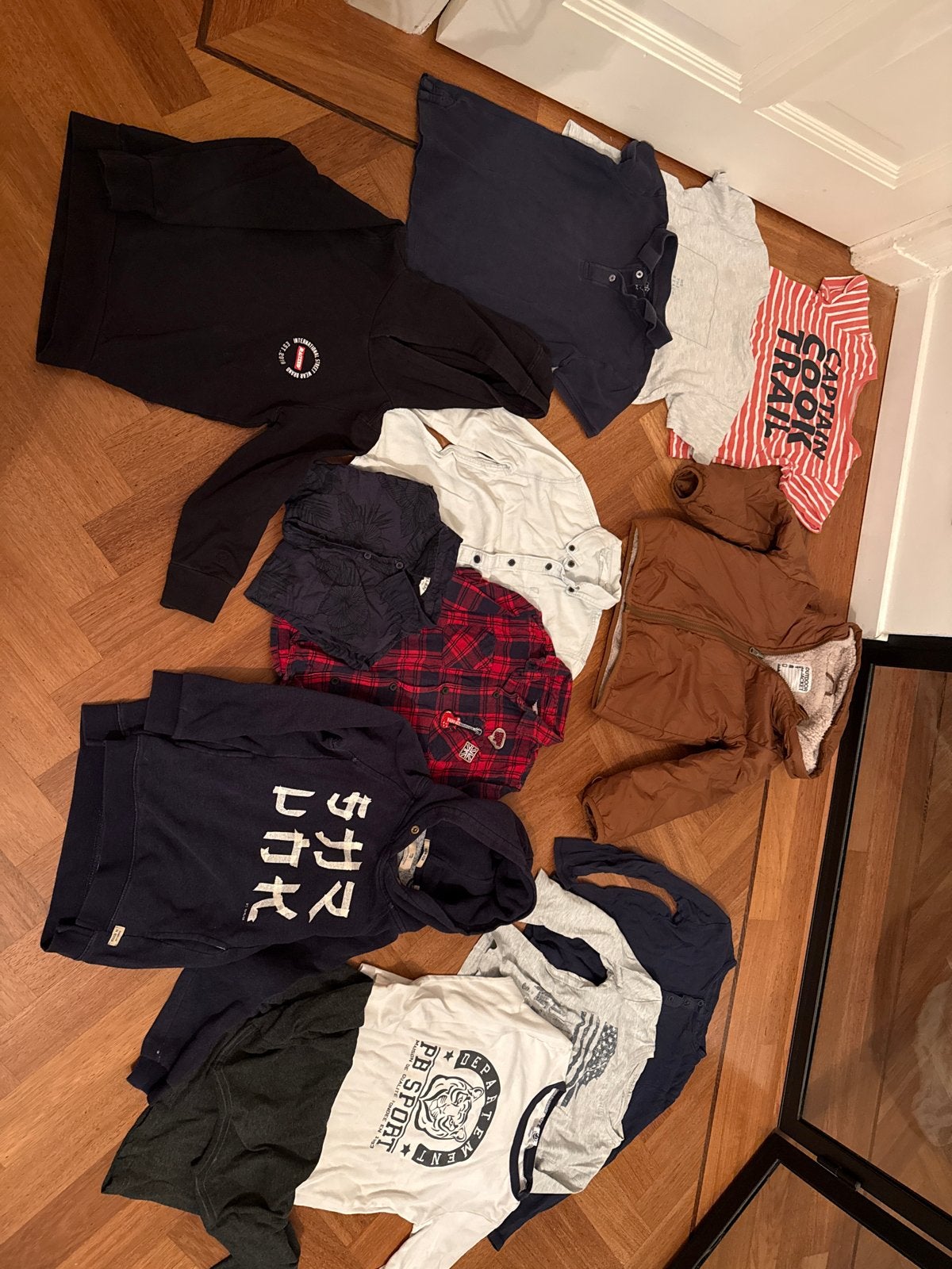 Kledingpakket jongens 6 jaar: shirts, hoodies, jas, Ophalen of Verzenden, Gebruikt, Maat 116