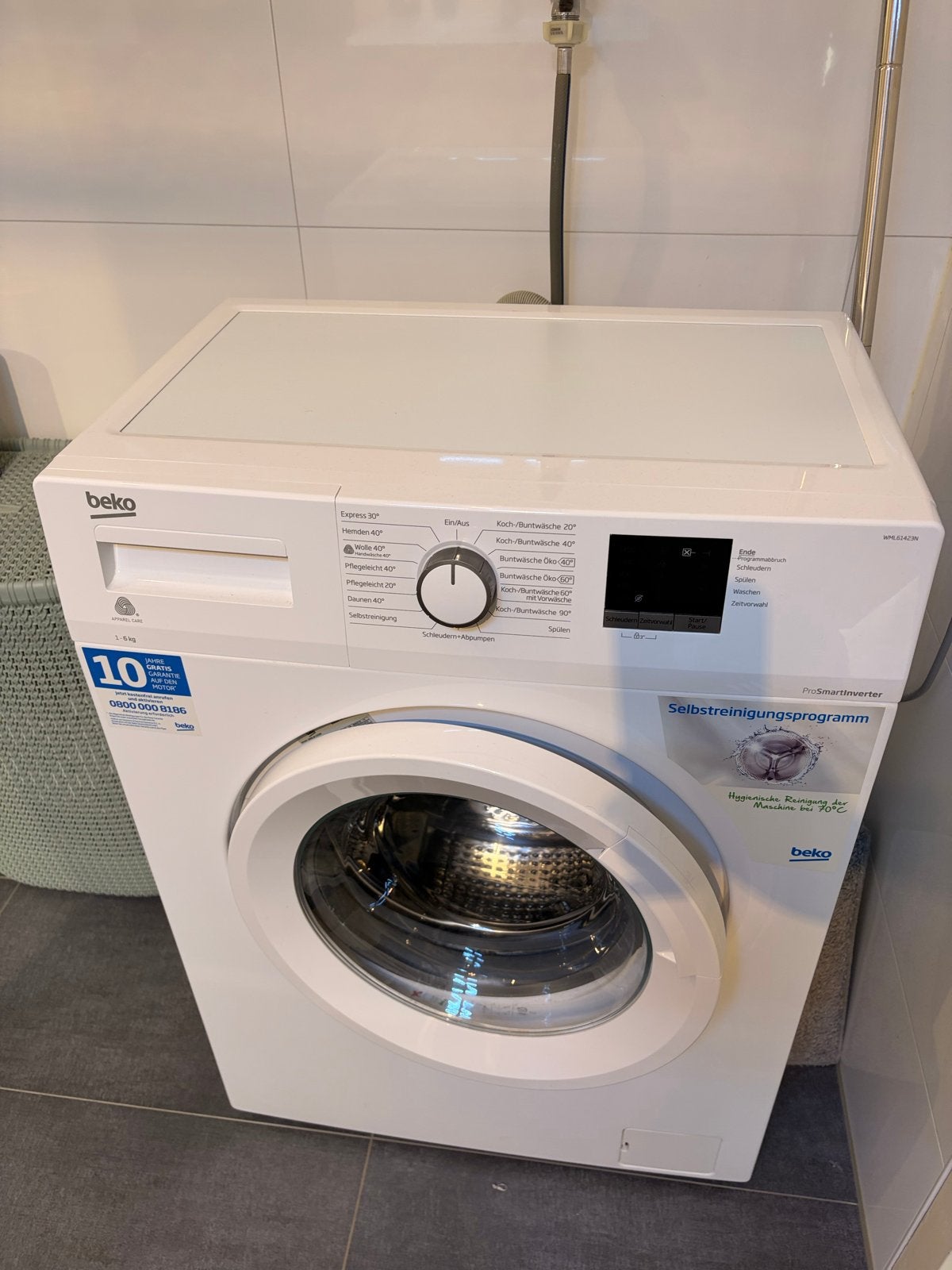 Beko WML61433NPS1 ProSmart Inverter wasmachine, Witgoed en Apparatuur, Ophalen, Wolprogramma, 6 tot 8 kg, Gebruikt