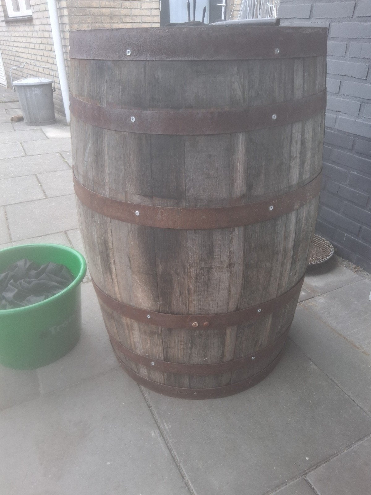 eiken regenton, 150 liter of meer, Ophalen, Hout