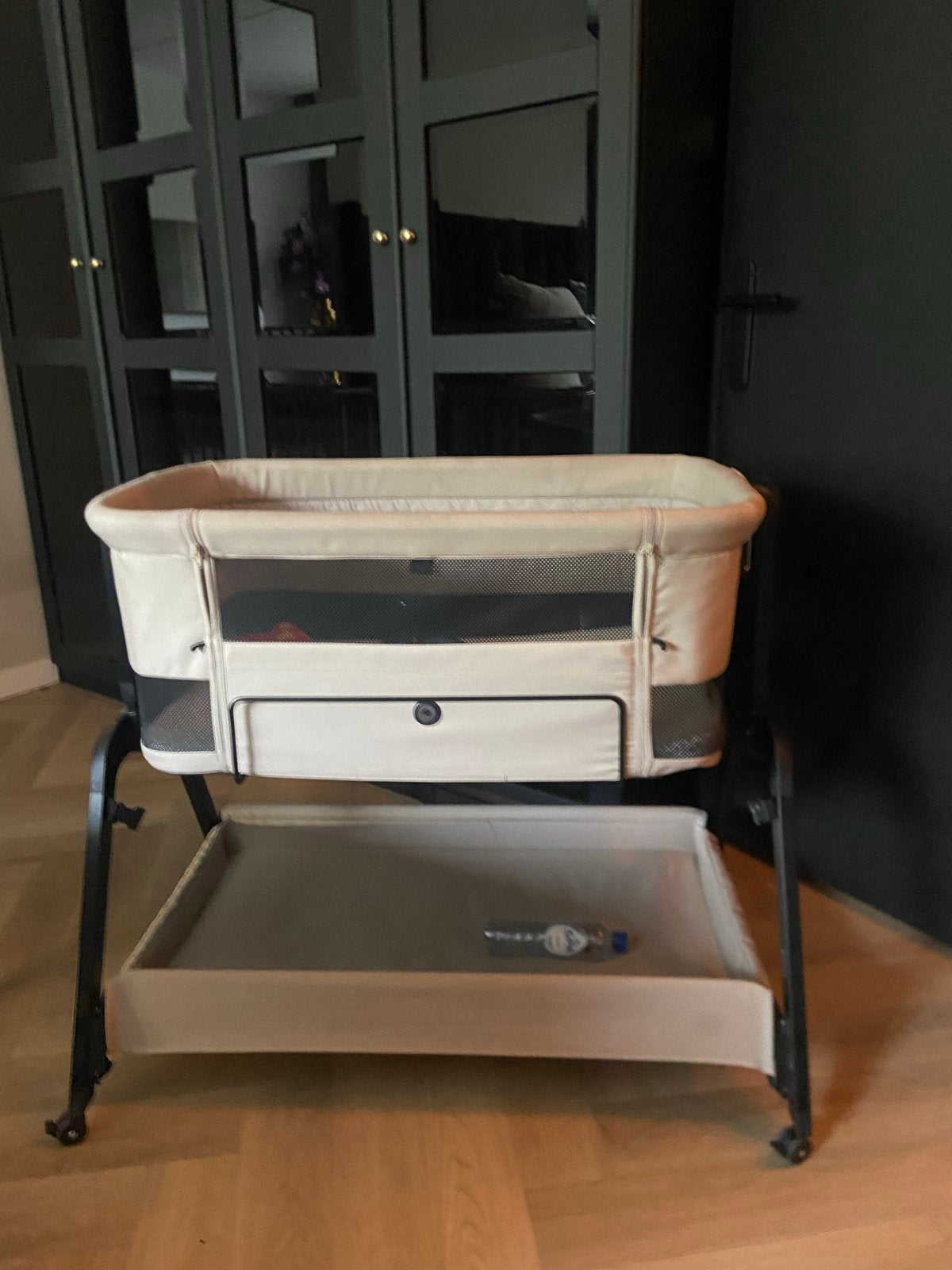 Qute Co-Sleeper Q-Breez Plus Mild Taupe, Ophalen, Zo goed als nieuw, Wieg
