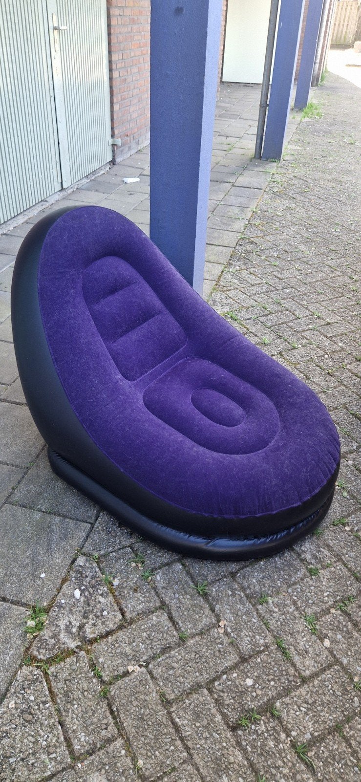 Opblaasbare zitzak / lounge stoel paars, Stof, Gebruikt, Overige kleuren, Modern, Lounge