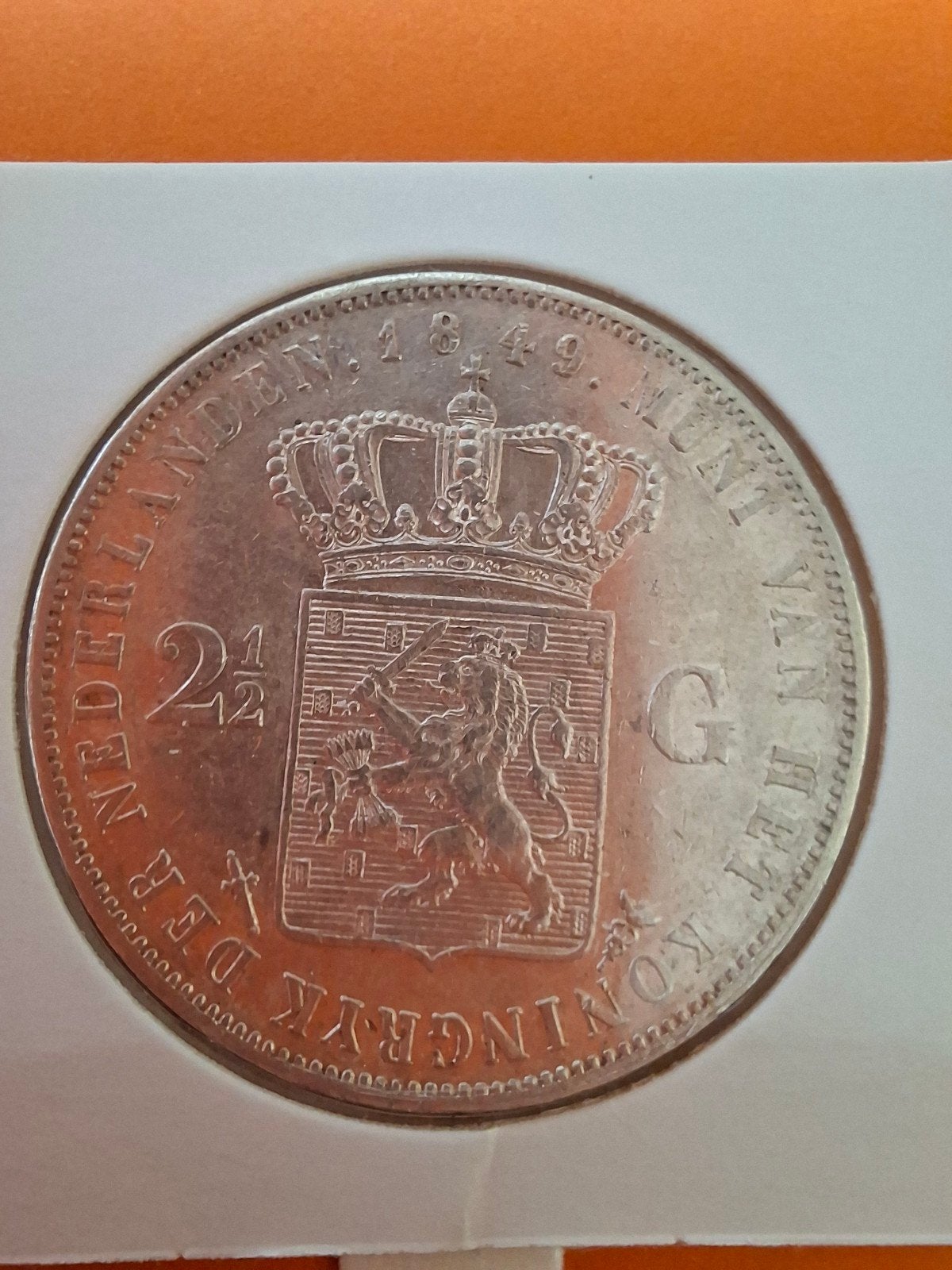 Rijksdaalder 1849 2,5 gulden 1849 willem 3 III, Koning Willem III, Zilver, Ophalen of Verzenden, Losse munt
