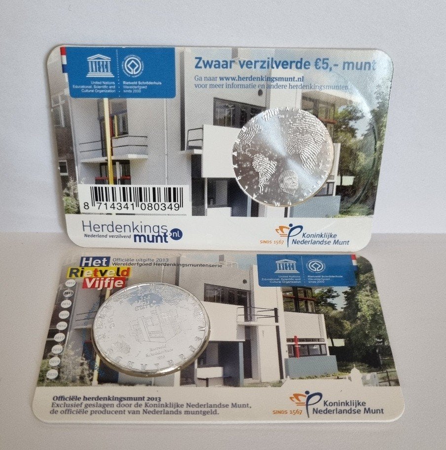 5 Euro Coincard 2013 - Rietveld Vijfje in UNC, Ophalen of Verzenden, Koningin Beatrix, Euro's
