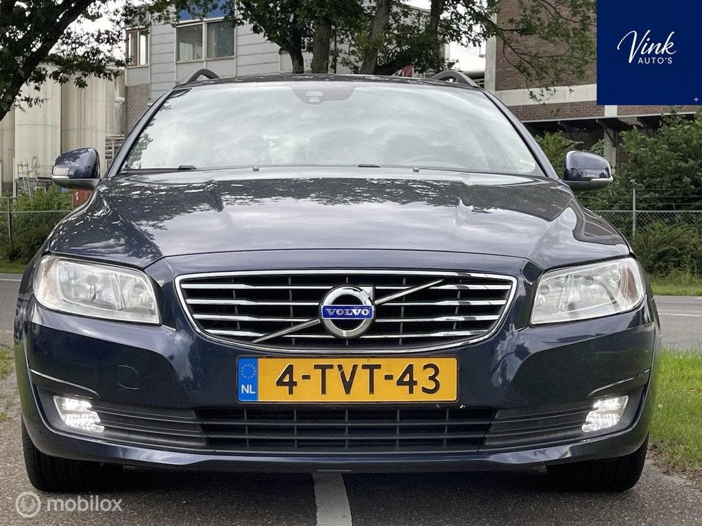 Volvo V70 2.0 D4 Summum | Dealer onderhouden | Distributieri, Auto's, Voorwielaandrijving, 4 cilinders, Blauw, Leder en Stof