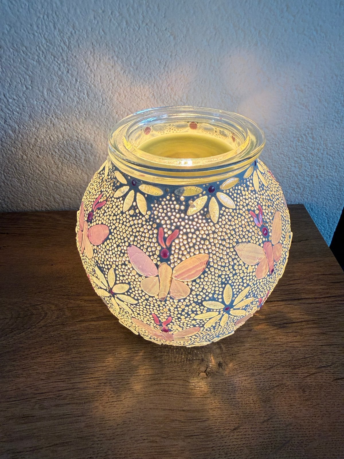 Scentsy Warmer met paarse vlinders - Sfeervolle Geurversprei, Overige materialen, Geurverspreider, Overige merken, Paars