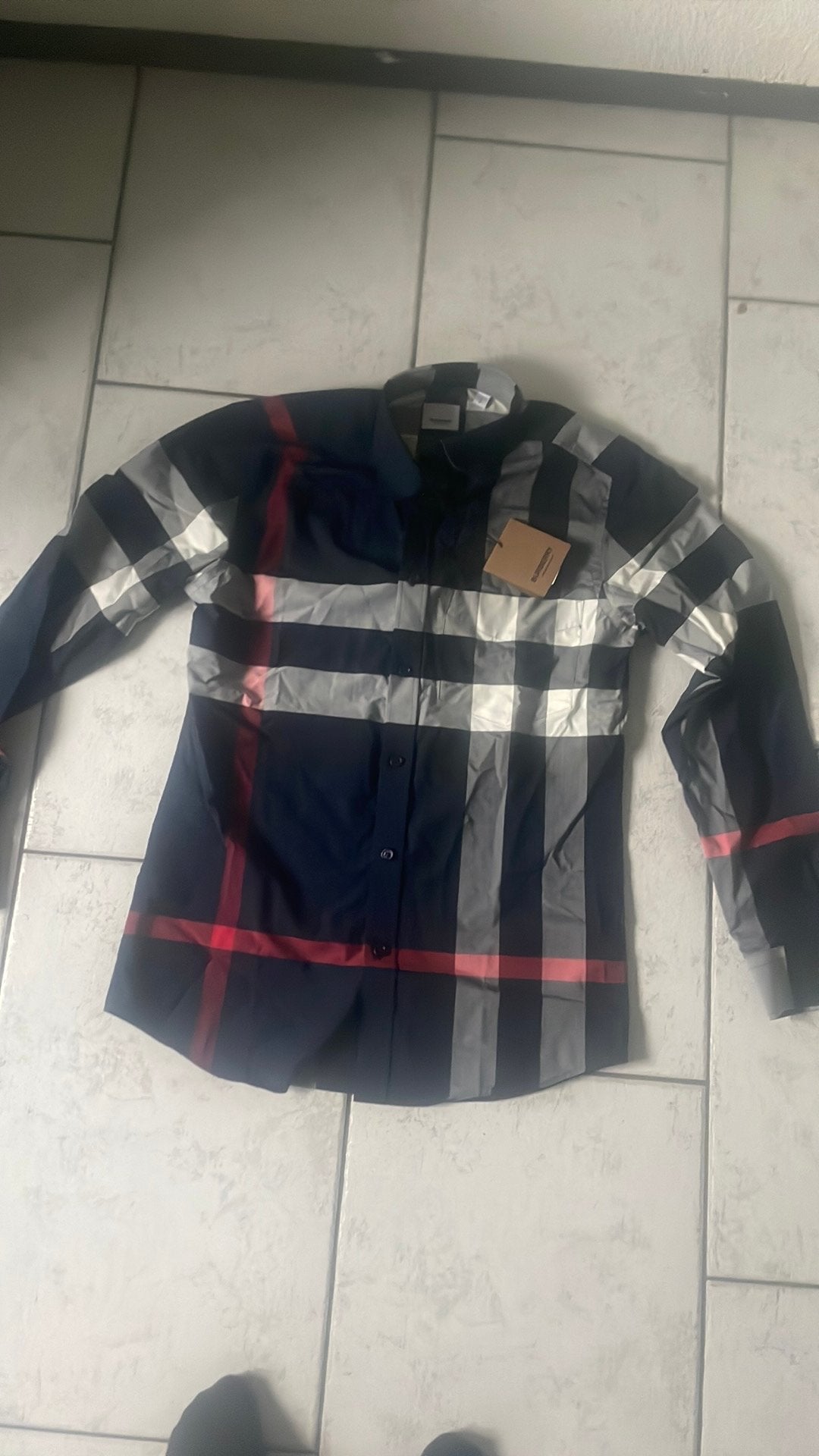 Burberry overhemd, Kleding | Dames, Blouses en Tunieken, Ophalen, Nieuw, Maat 34 (XS) of kleiner, Blauw