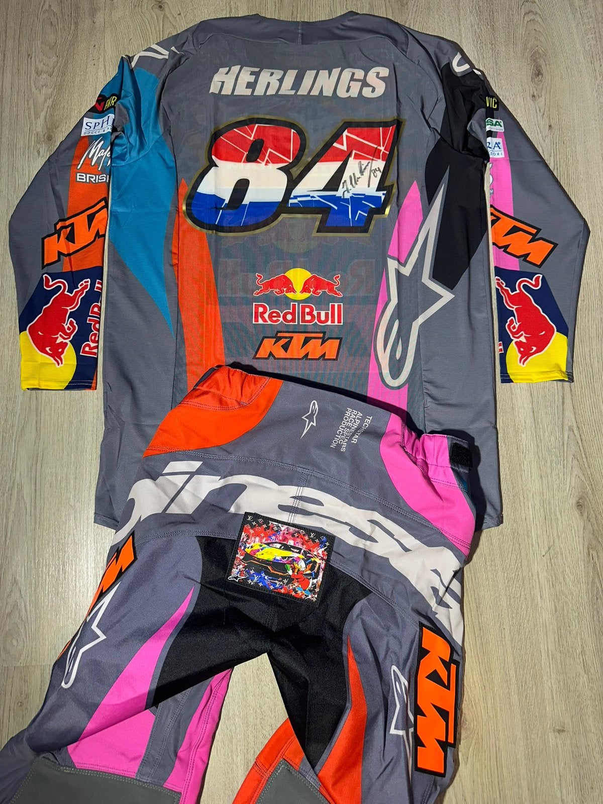 Jeffrey Herlings KTM pak gesigneerd, Motoren, Ophalen of Verzenden, Tweedehands, Kinderen, Motorcrosskleding