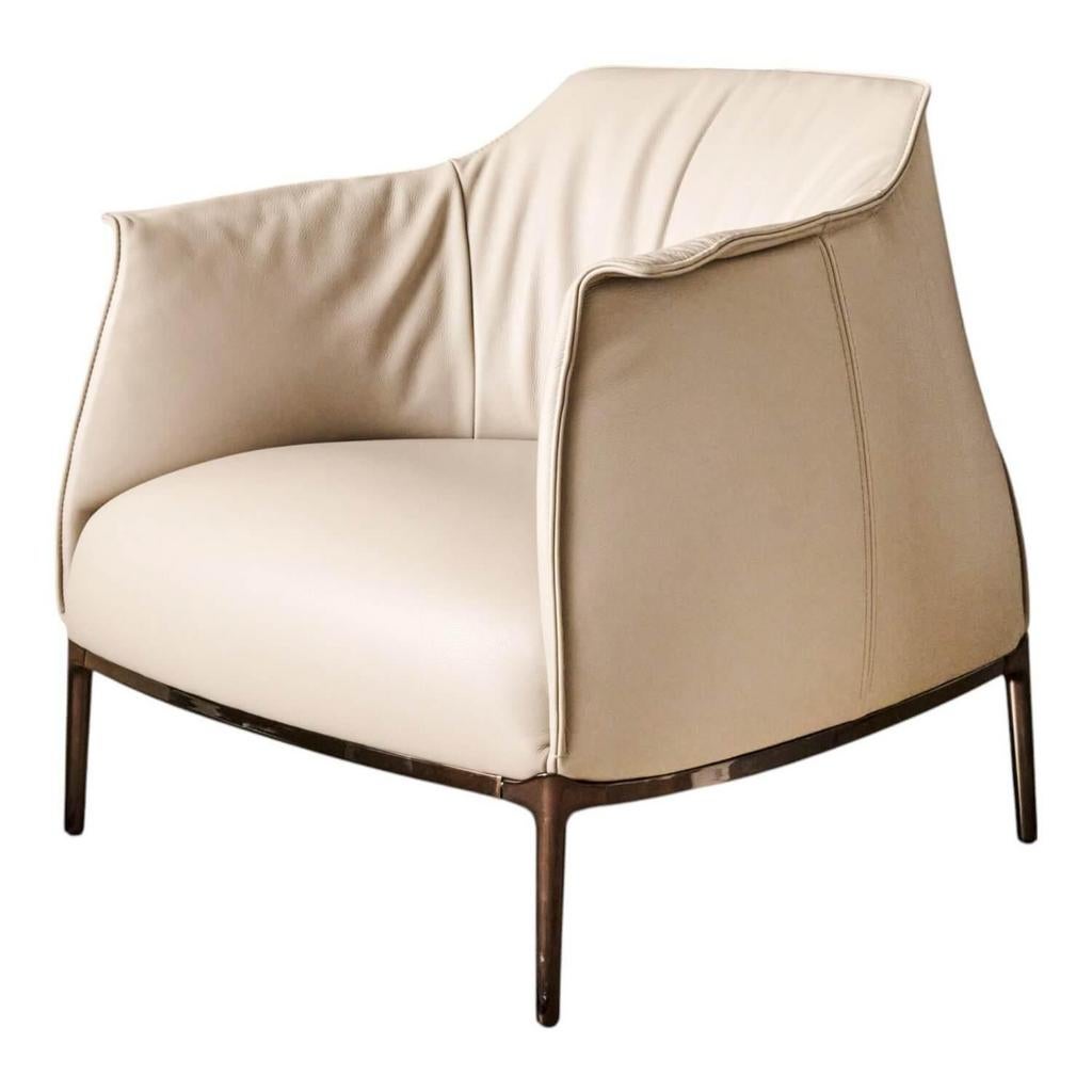 Poltrona frau - Archibald fauteuil 2x by Jean-Marie Massaud, Huis en Inrichting, Ophalen of Verzenden, Gebruikt